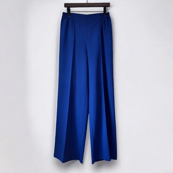 Julia Allert High Waist Wide Leg Blue Pull On Trouser Pants Women's Size XL - Picture 2 of 7
